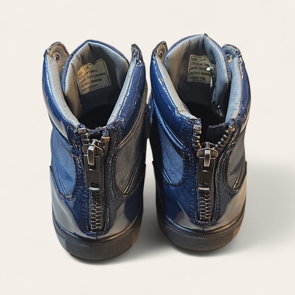 Guess men high-top sneaker Navy Blue size 9.5 - Picture 3 of 4